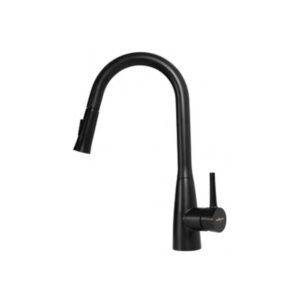 Llave Monomando cuello ganso negro mate