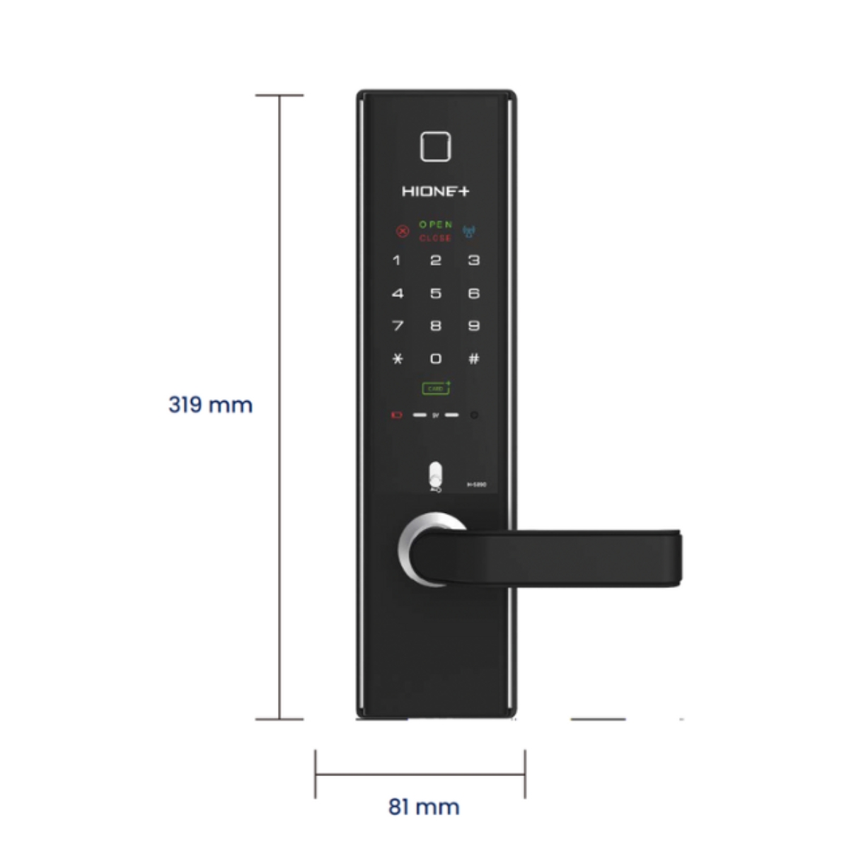 Cerradura digital H-5890SK HIONE+ control digital, diseño elegante para uso residencial. - Image 3