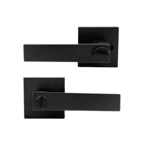 Cerradura Castelli negra para baño con diseño minimalista 89523