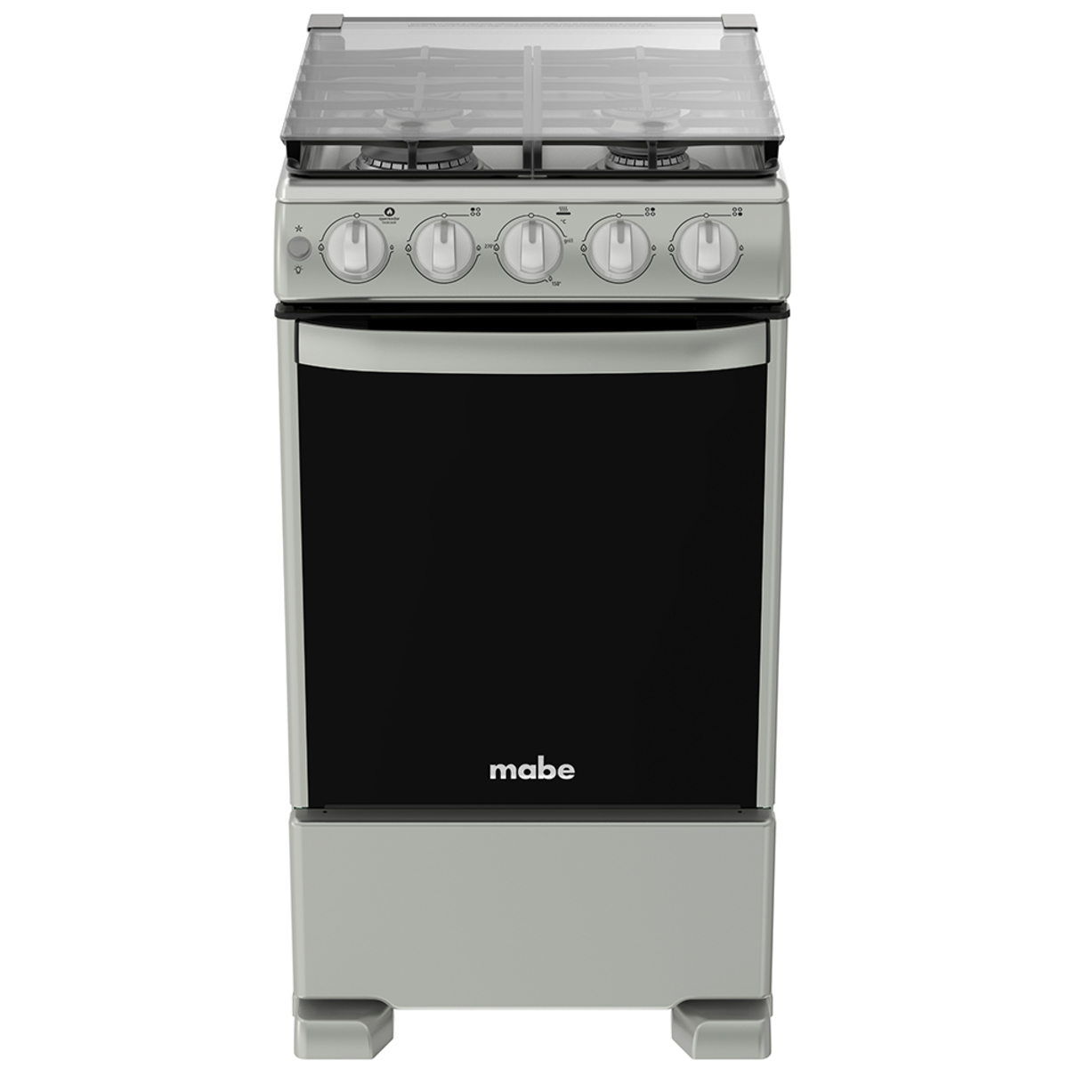 Estufa de piso MABE 50 cms plata mercury 4 quemadores