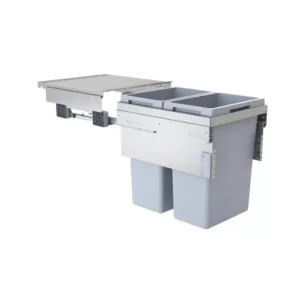 Bote de basura doble extraible modelo eurocargo gris